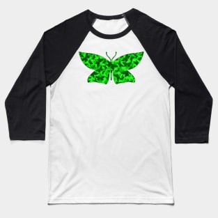 Veil of Butterflies, Green Baseball T-Shirt